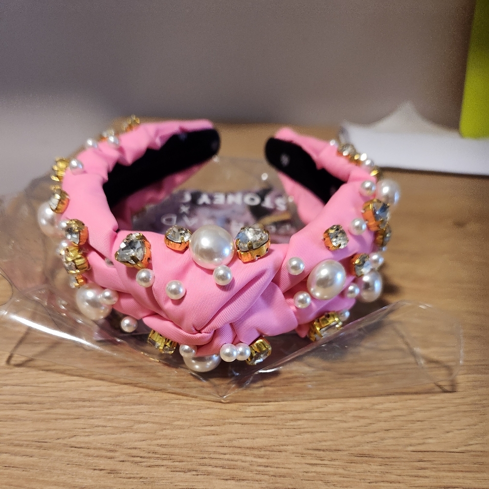 Lele SADOUGHI × Stoney Clover Bubvlegum Pink Embellished Headband - Picture 6 of 6